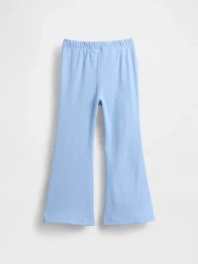 Leggings acampanados con costuras acanaladas para bebés y niños, combinables