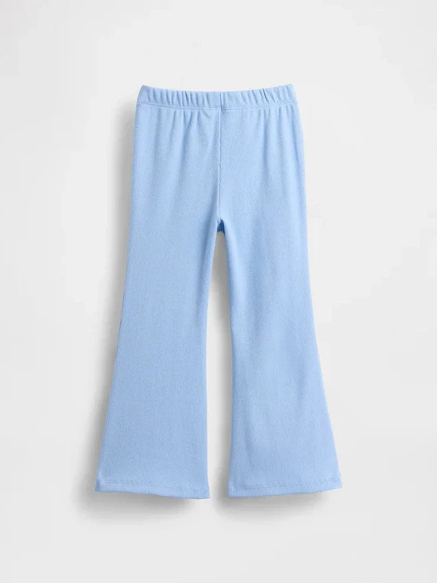 Leggings acampanados con costuras acanaladas para bebés y niños, combinables