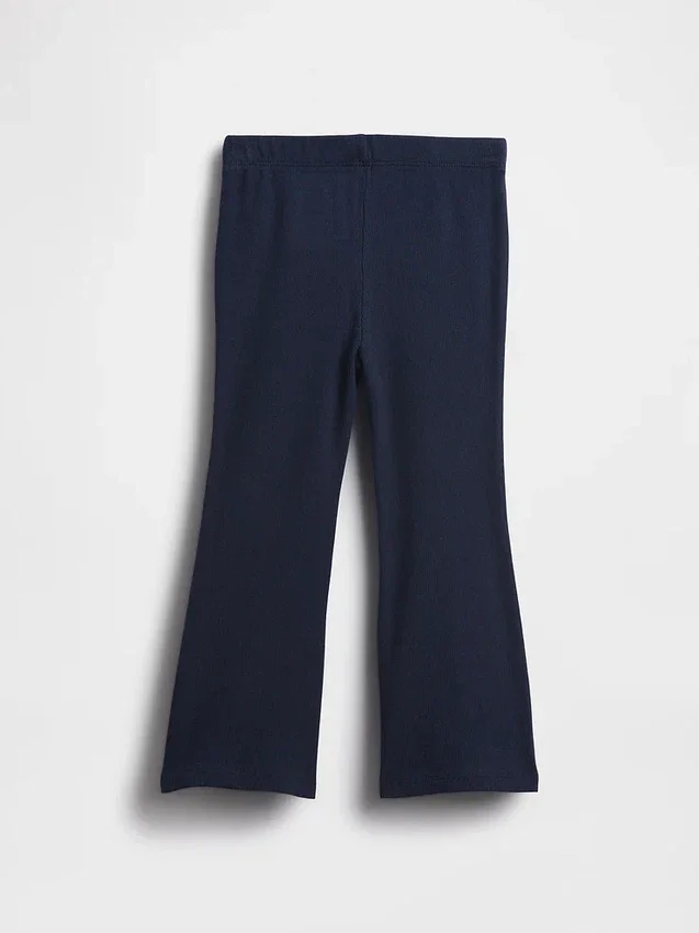 Leggings acampanados con costuras acanaladas para bebés y niños, combinables