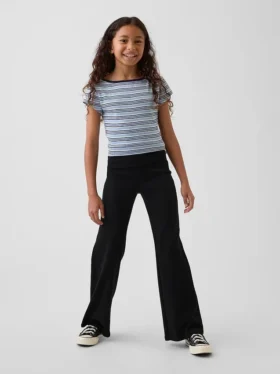 Leggings acampanados con doblez para niños