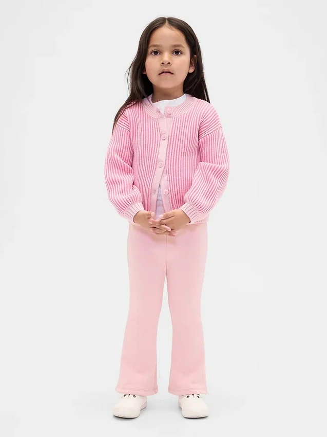 Leggings acampanados con forro suave para bebés y niños pequeños