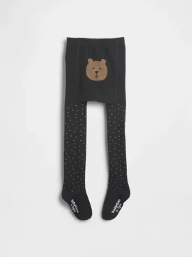Leggings con osito y lunares brillantes para bebés y niños