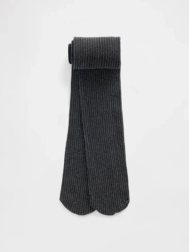 Leggings de canalé con purpurina para niños
