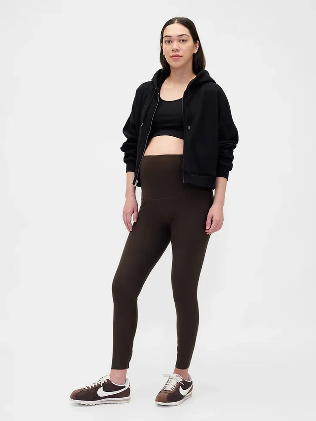 Leggings de panel completo premamá para uso diario
