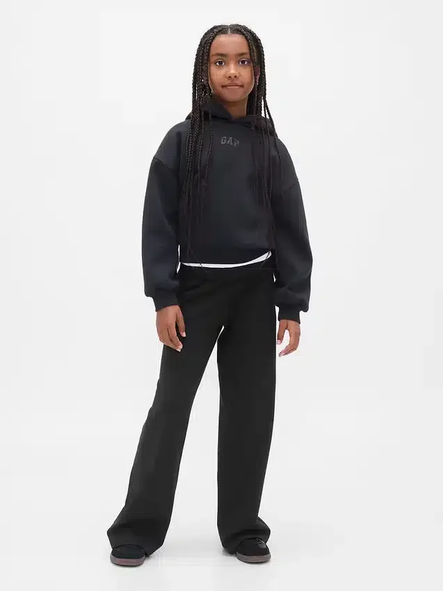 Leggings de pierna ancha con dobladillo para niños