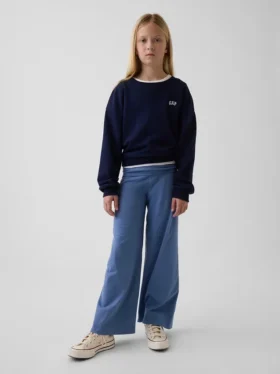 Leggings de pierna ancha con dobladillo para niños