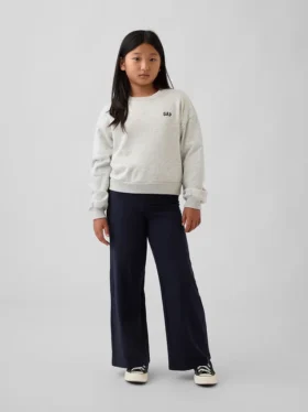 Leggings de pierna ancha con dobladillo para niños