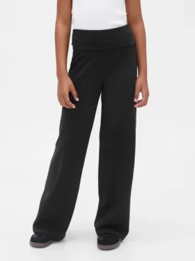 Leggings de pierna ancha con dobladillo para niños