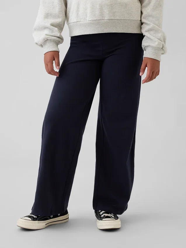 Leggings de pierna ancha con dobladillo para niños
