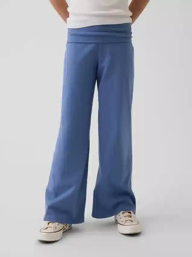 Leggings de pierna ancha con dobladillo para niños