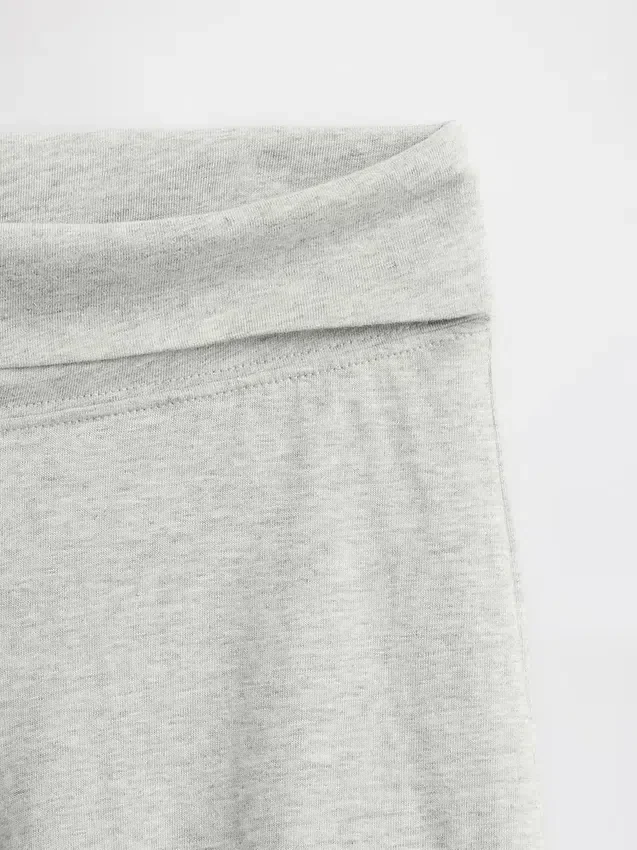 Leggings de pierna ancha con dobladillo para niños