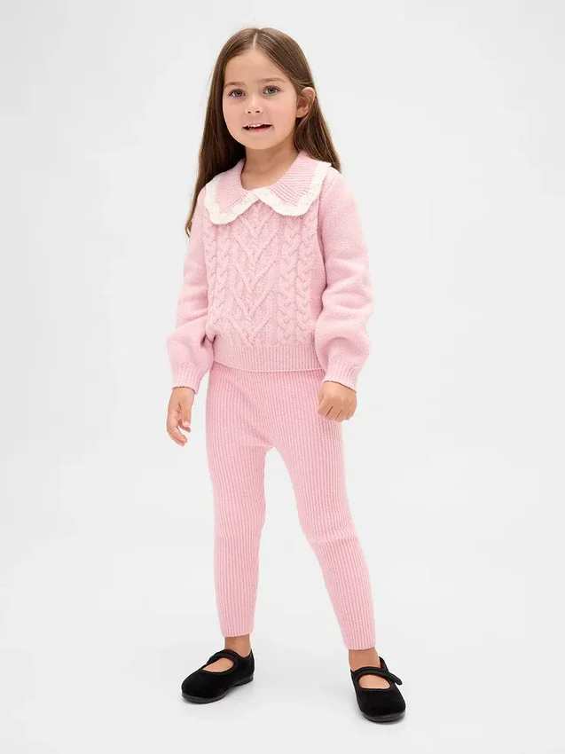 Leggings de punto acanalado CashSoft para bebés y niños pequeños