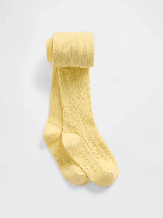 Leggings de punto trenzado para bebés y niños