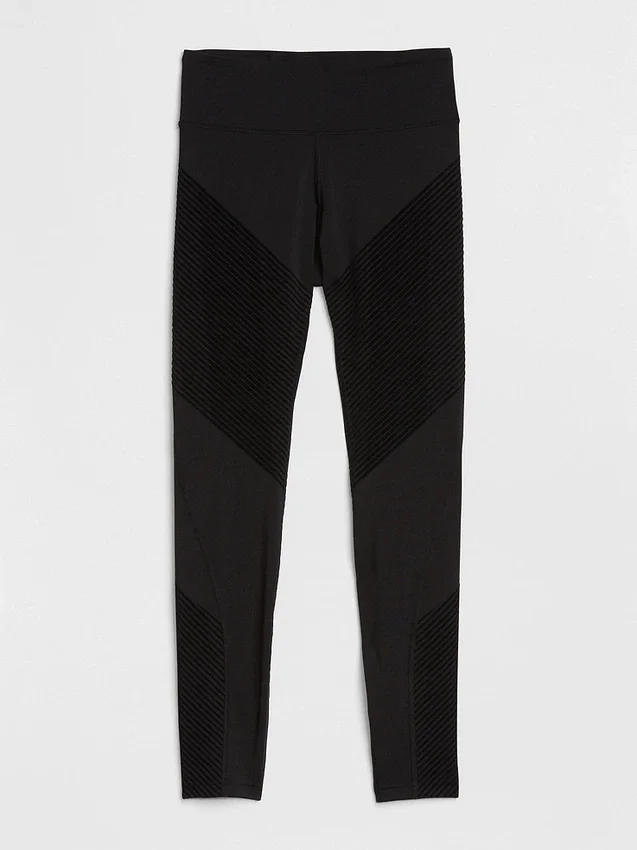 Leggings GapFit de cintura alta con rayas texturizadas y compresión Sculpt