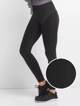 Leggings GapFit de cintura alta con rayas texturizadas y compresión Sculpt