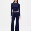 Leggings modernos de pijama con doble vuelta