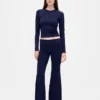 Leggings modernos de pijama con doble vuelta