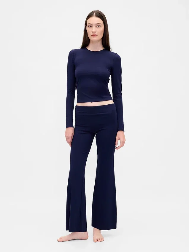 Leggings modernos de pijama con doble vuelta