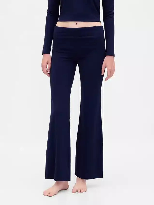 Leggings modernos de pijama con doble vuelta