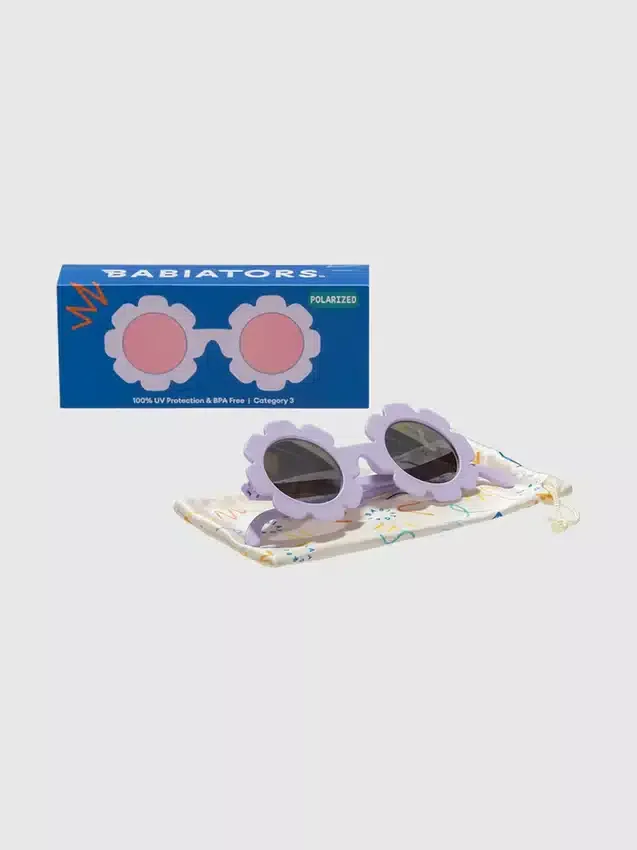 Lentes de sol polarizados con diseño de flor de Babiators para niños pequeños y niños