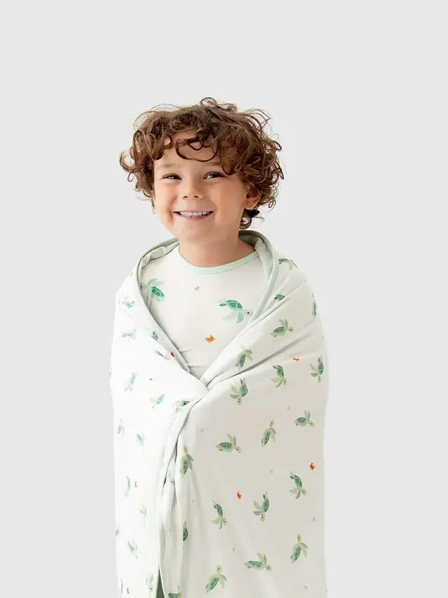 Manta de bambú «Little Turtle» para bebé