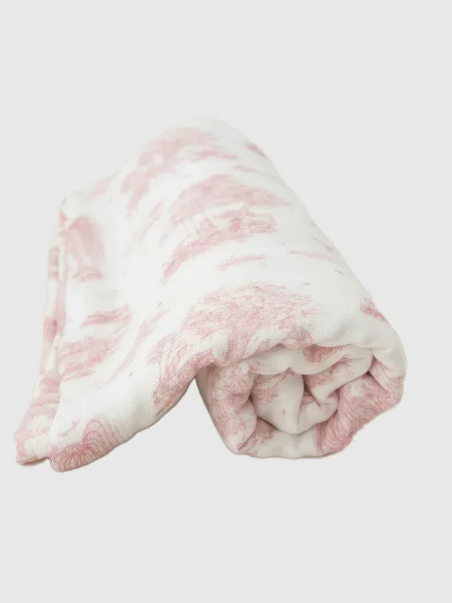 Manta de bambú para bebé «Spring Toile» de The Gilded Bird