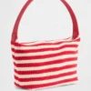 Mini bolso de rayas de ganchillo