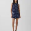 Mini falda-pantalón de mezcla de lino