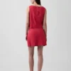 Mini falda-pantalón de mezcla de lino