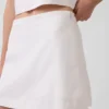 Mini falda-pantalón de mezcla de lino
