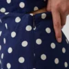 Mini falda-pantalón de mezcla de lino