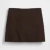 Mini falda-pantalón de mezcla de lino