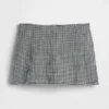 Mini falda-pantalón de mezcla de lino
