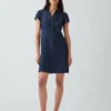 Mini vestido camisero con cintura imperio