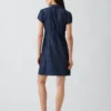 Mini vestido camisero con cintura imperio