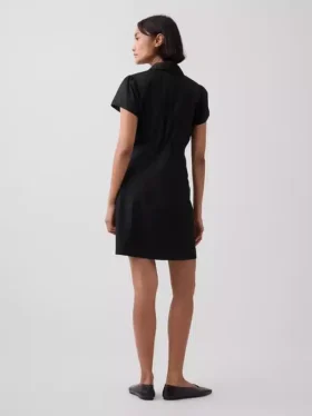 Mini vestido camisero con cintura imperio
