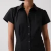 Mini vestido camisero con cintura imperio