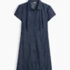Mini vestido camisero con cintura imperio