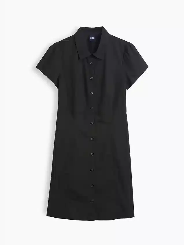 Mini vestido camisero con cintura imperio