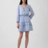 Mini vestido con ribete de encaje