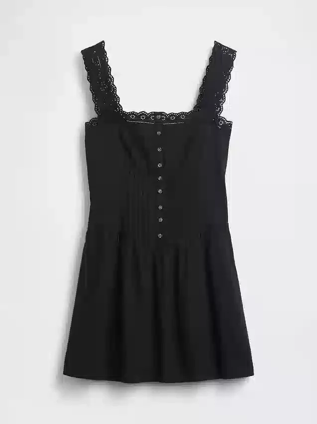Mini vestido de cintura baja con pinzas
