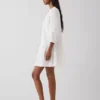 Mini vestido de cintura baja con ribete de encaje