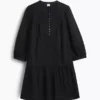 Mini vestido de cintura baja con ribete de encaje