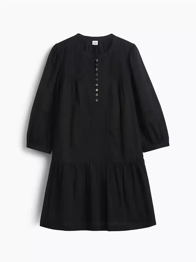 Mini vestido de cintura baja con ribete de encaje