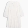 Mini vestido de cintura baja con ribete de encaje