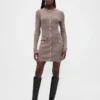 Mini vestido de jersé con bolsillos acanalados CashSoft