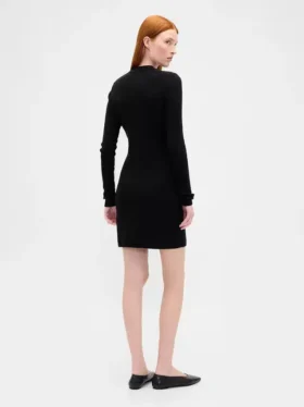 Mini vestido de jersé con bolsillos acanalados CashSoft