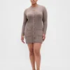 Mini vestido de jersé con bolsillos acanalados CashSoft