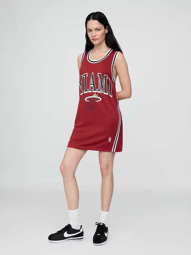 Mini vestido de jersey reciclado de los Miami Heat de la NBA