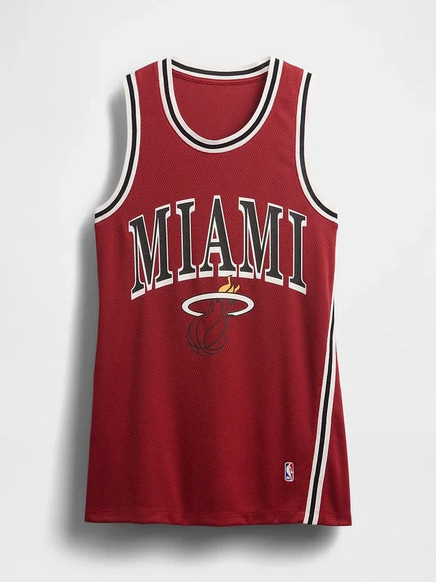 Mini vestido de jersey reciclado de los Miami Heat de la NBA